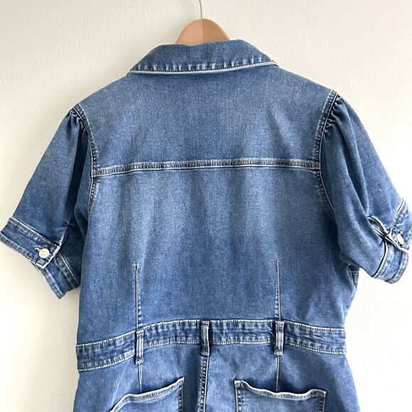 Celebrity Pink Denim Dress Juniors Size XXL Stretch Button Up Medium Wash Blue - Picture 8 of 13
